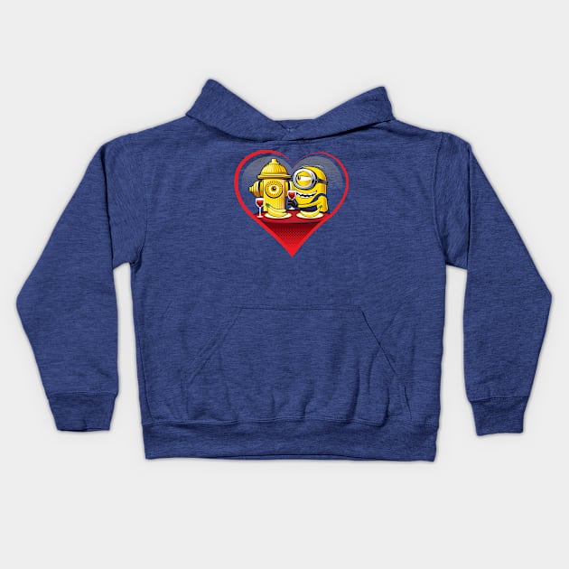 MINION IN LOVE Kids Hoodie by MatamorosGraphicDesign